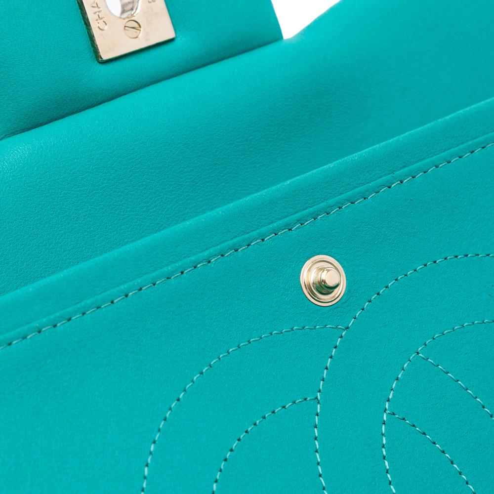 Blue Leather Chanel Flap Bag