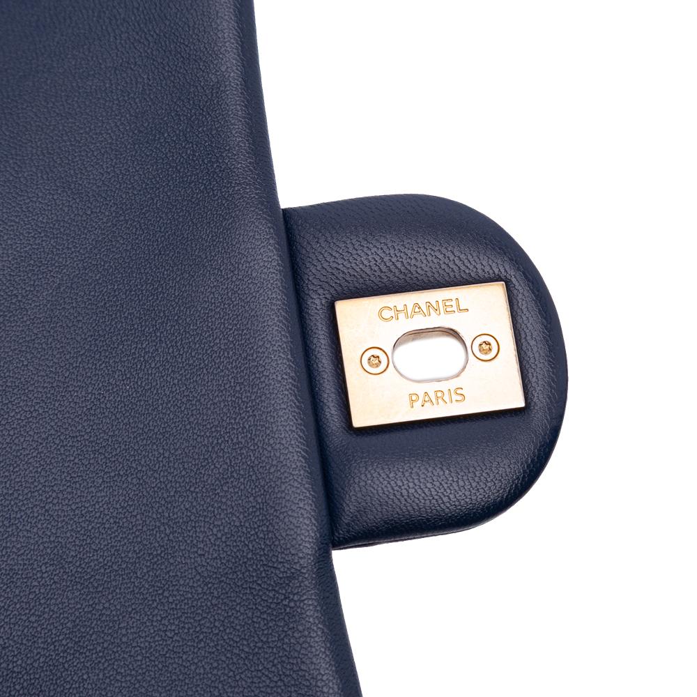 Blue Leather Chanel Flap Bag