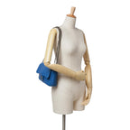 Blue Leather Chanel Flap Bag