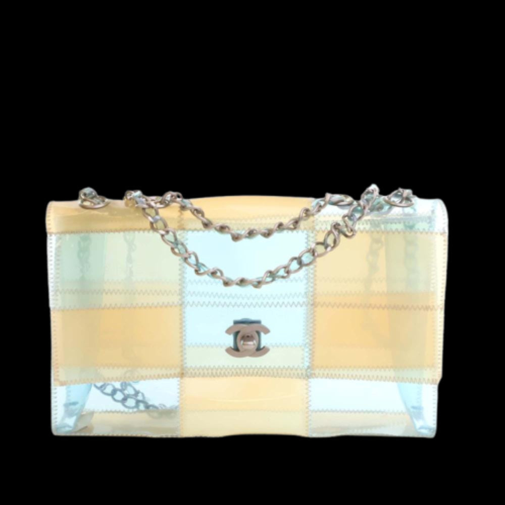 Blue Plastic Chanel Flap Bag