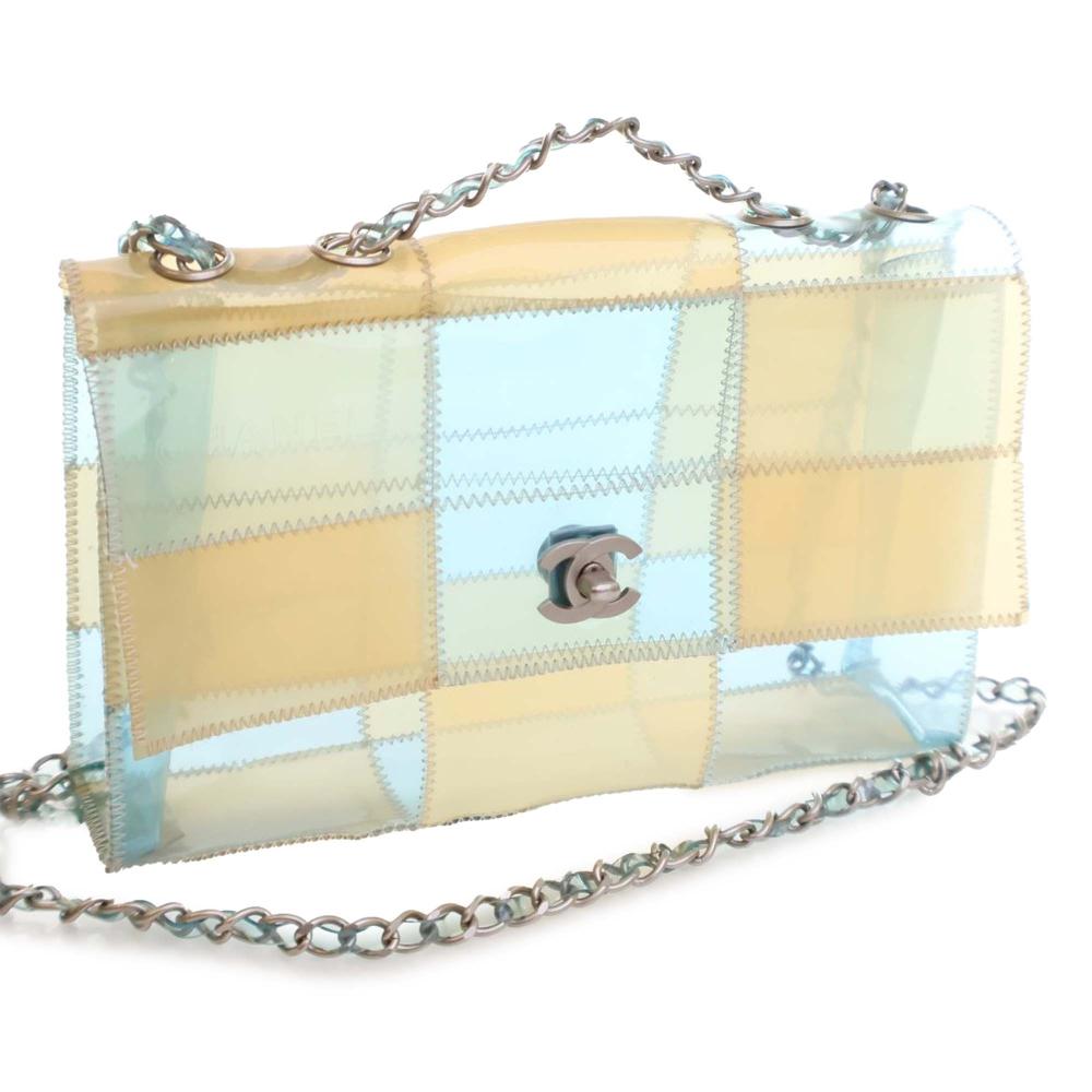 Blue Plastic Chanel Flap Bag