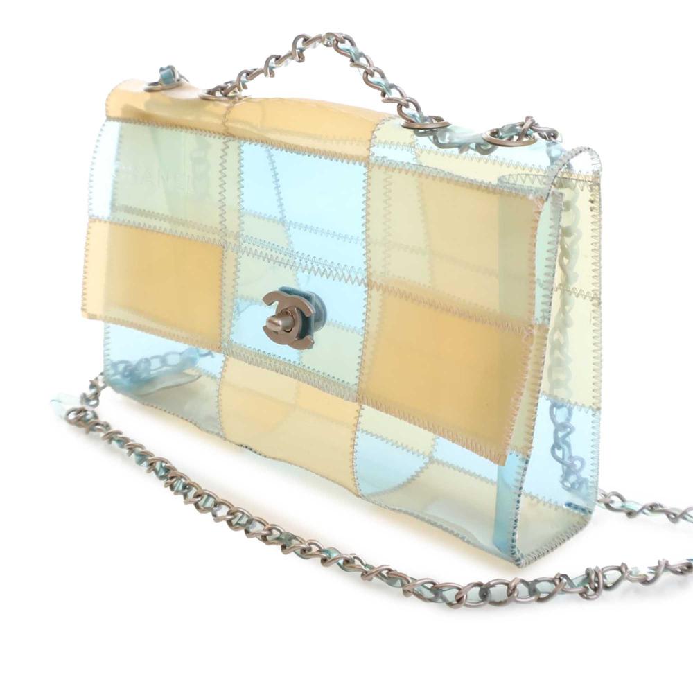 Blue Plastic Chanel Flap Bag