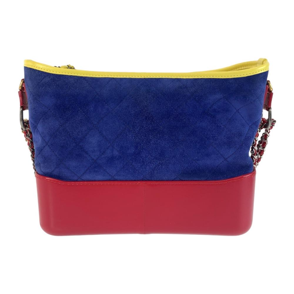 Blue Suede Chanel Shoulder Bag