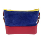 Blue Suede Chanel Shoulder Bag