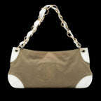 Brown Canvas Chanel Shoulder Bag