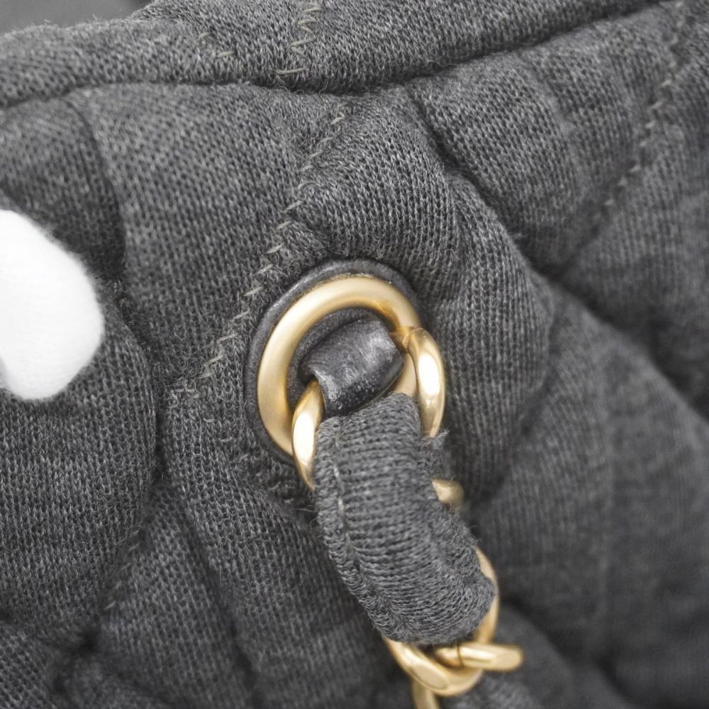 Brown Cotton Chanel Shoulder Bag