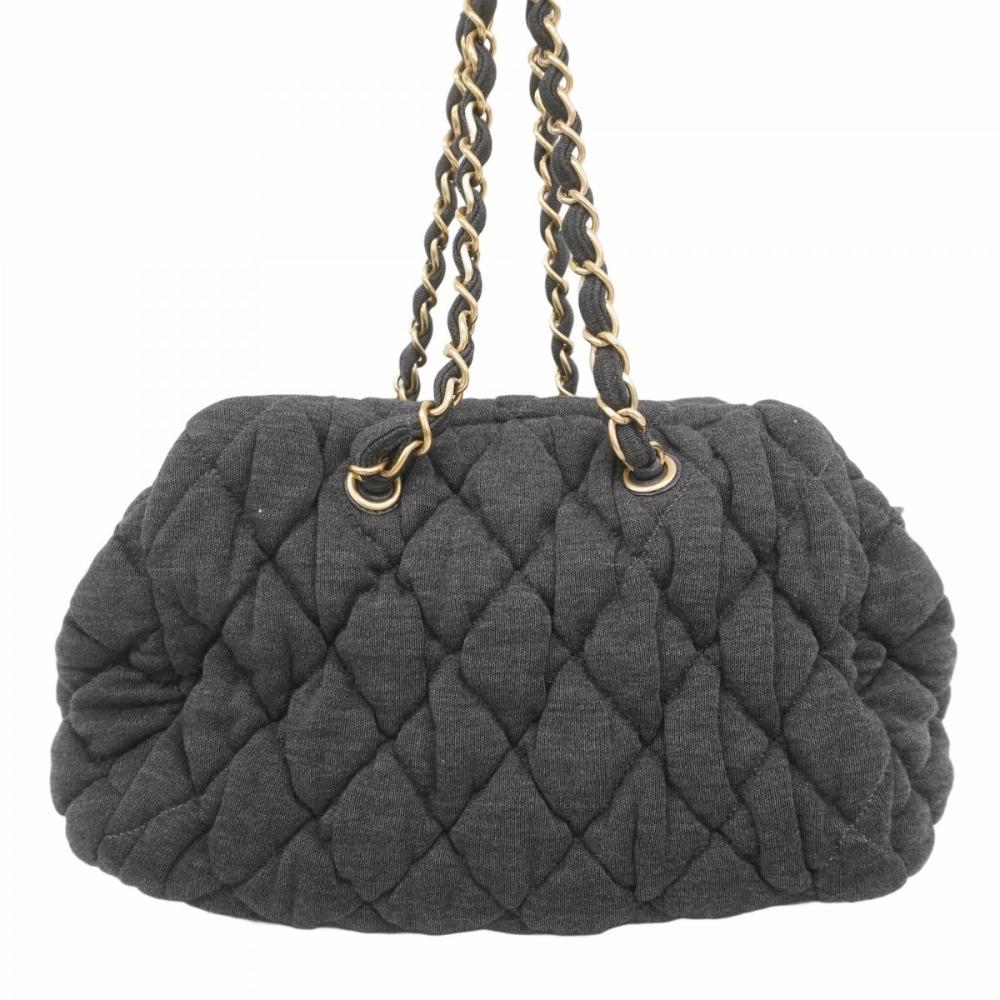 Brown Cotton Chanel Shoulder Bag