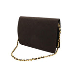 Brown Cotton Chanel Shoulder Bag