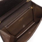 Brown Cotton Chanel Shoulder Bag