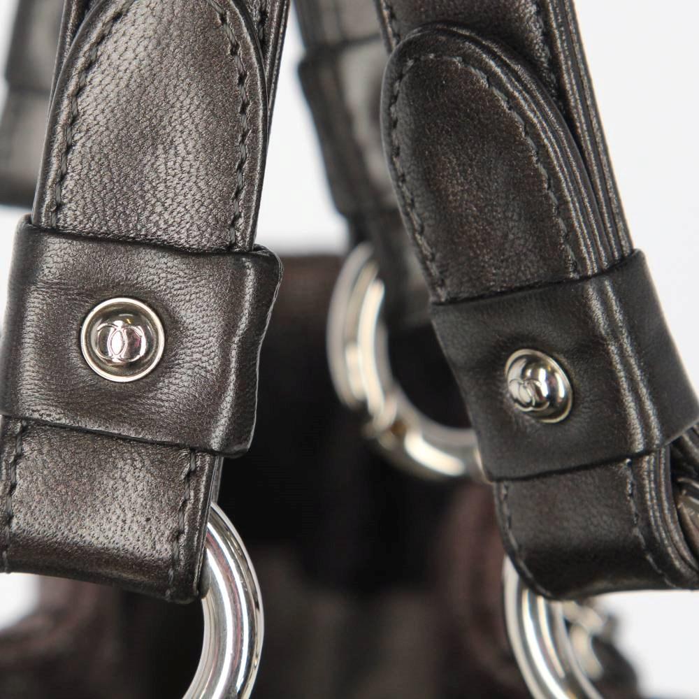 Brown Denim Chanel Shoulder Bag
