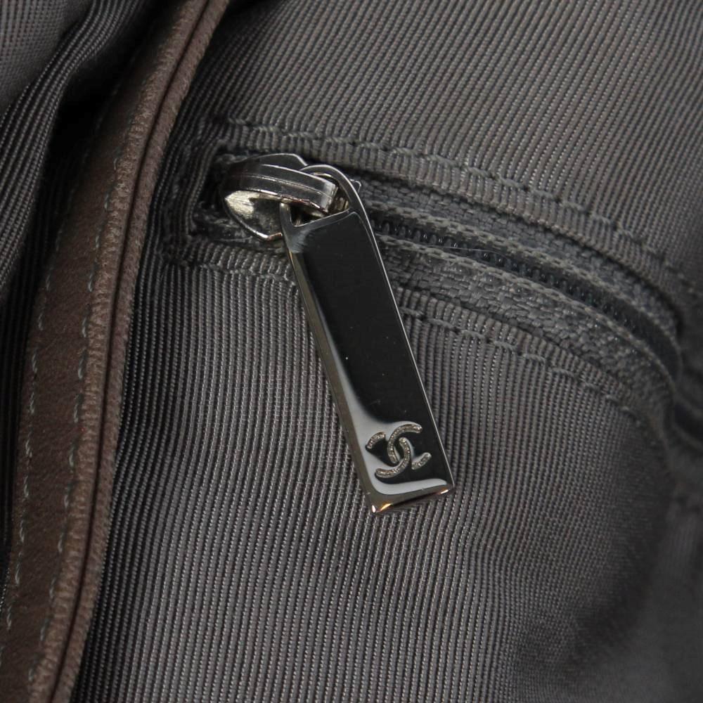 Brown Denim Chanel Shoulder Bag