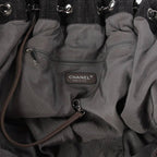 Brown Denim Chanel Shoulder Bag