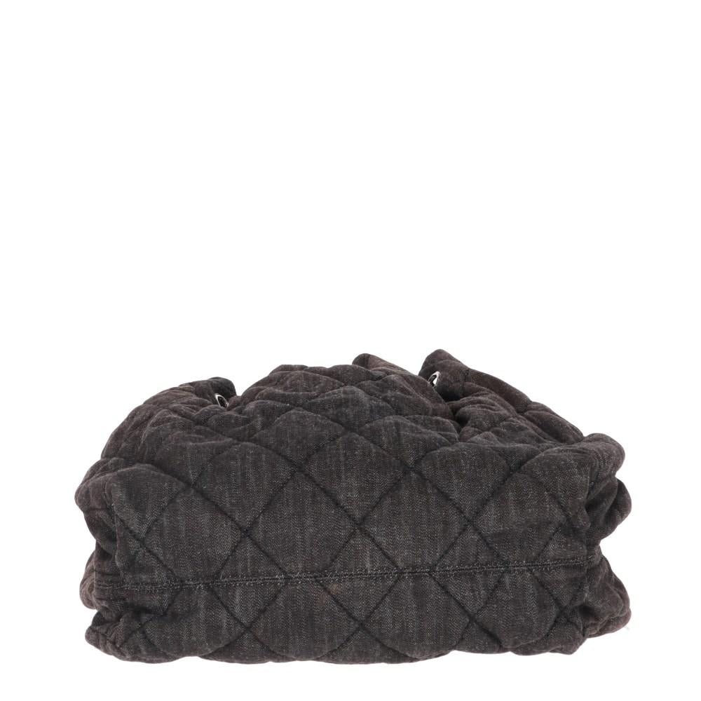 Brown Denim Chanel Shoulder Bag