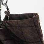 Brown Denim Chanel Shoulder Bag