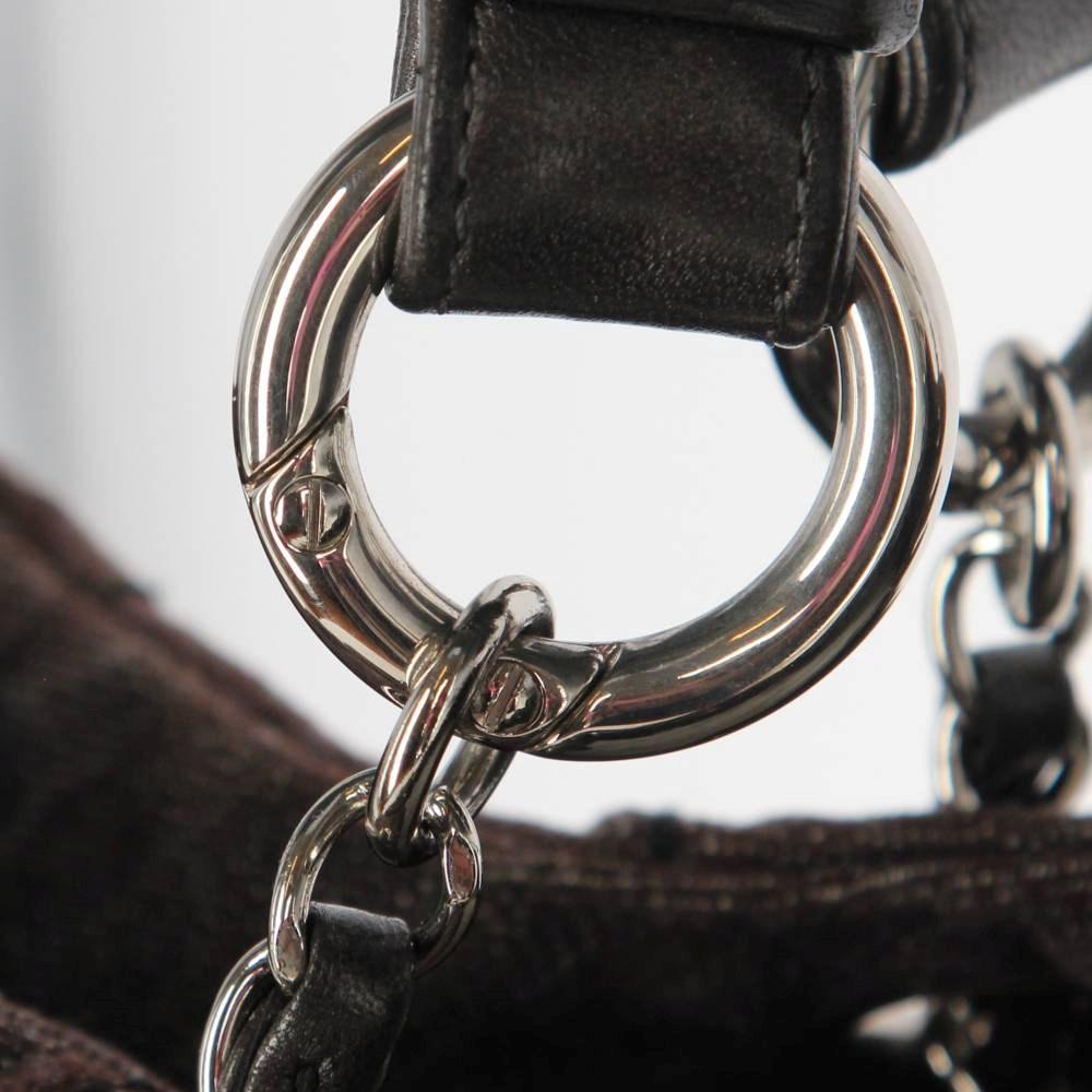 Brown Denim Chanel Shoulder Bag