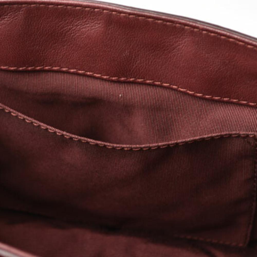 Brown Fabric Chanel Shoulder Bag