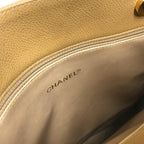 Brown Fabric Chanel Shoulder Bag