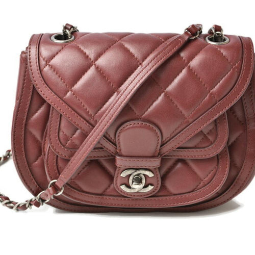 Brown Fabric Chanel Shoulder Bag
