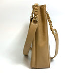 Brown Fabric Chanel Shoulder Bag