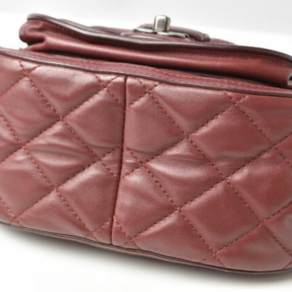 Brown Fabric Chanel Shoulder Bag