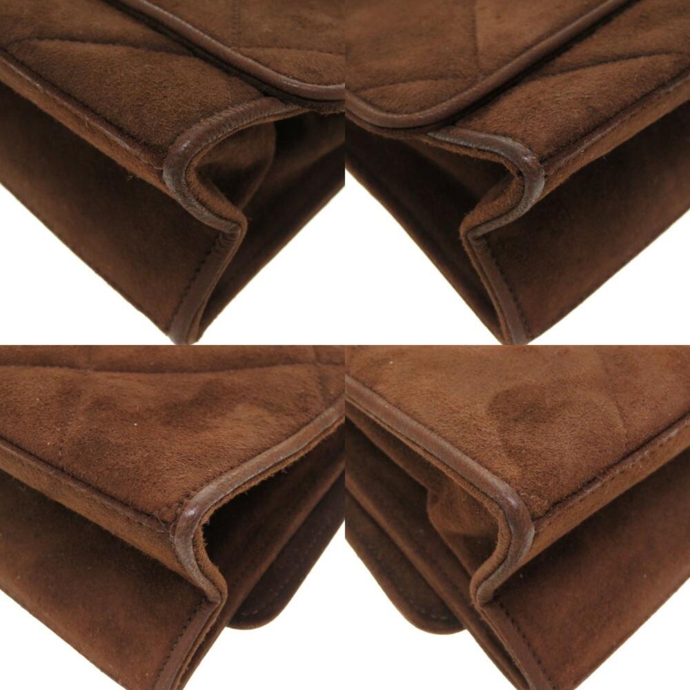 Brown Fabric Chanel Shoulder Bag