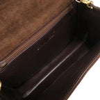 Brown Fabric Chanel Shoulder Bag
