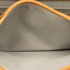 Brown Fabric Chanel Wallet On Chain