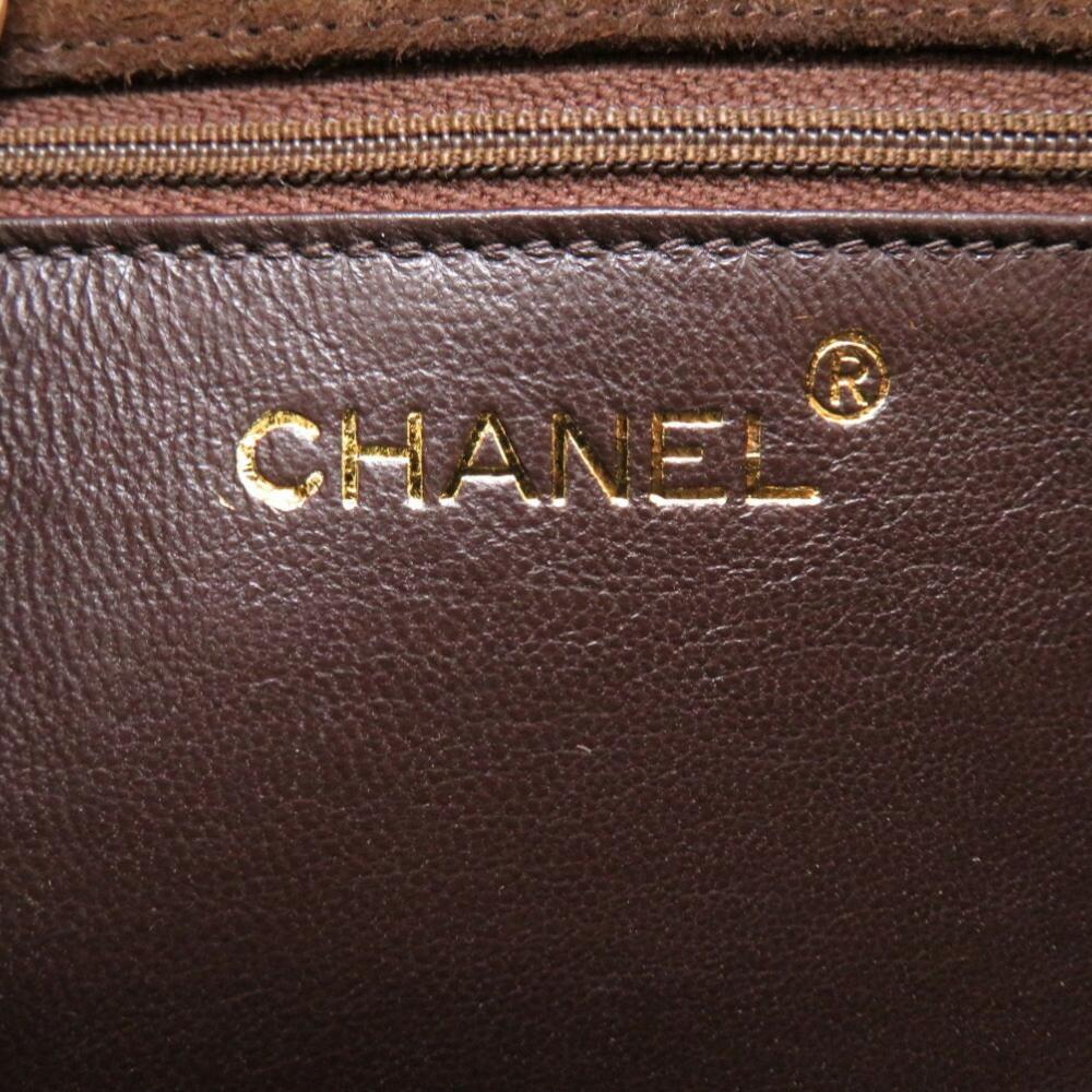 Brown Fabric Chanel Shoulder Bag