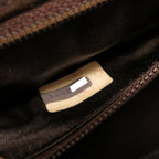 Brown Fabric Chanel Shoulder Bag
