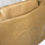 Brown Fabric Chanel Shoulder Bag