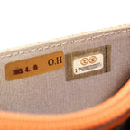 Brown Fabric Chanel Wallet On Chain
