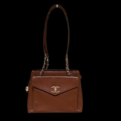 Brown Leather Chanel Shoulder Bag