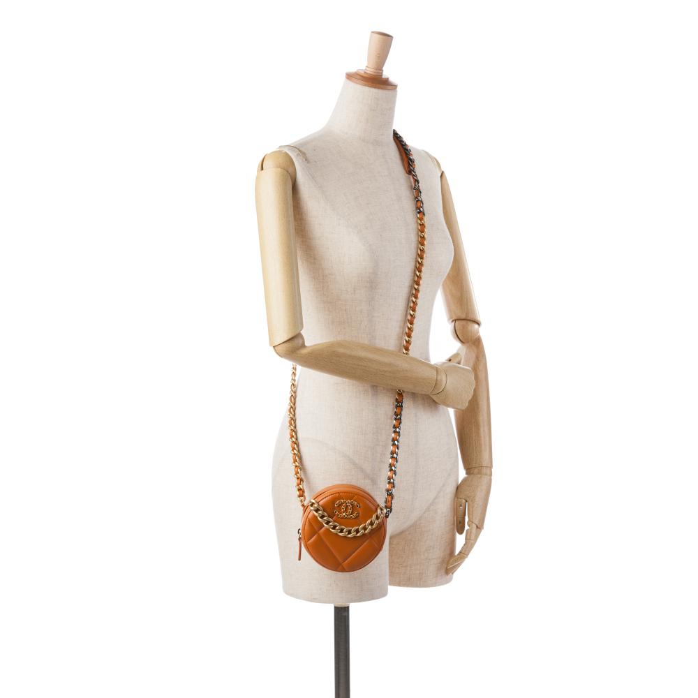 Brown Leather Chanel Crossbody Bag