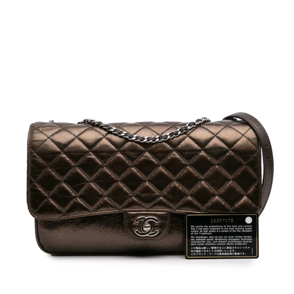 Brown Leather Chanel Flap Bag