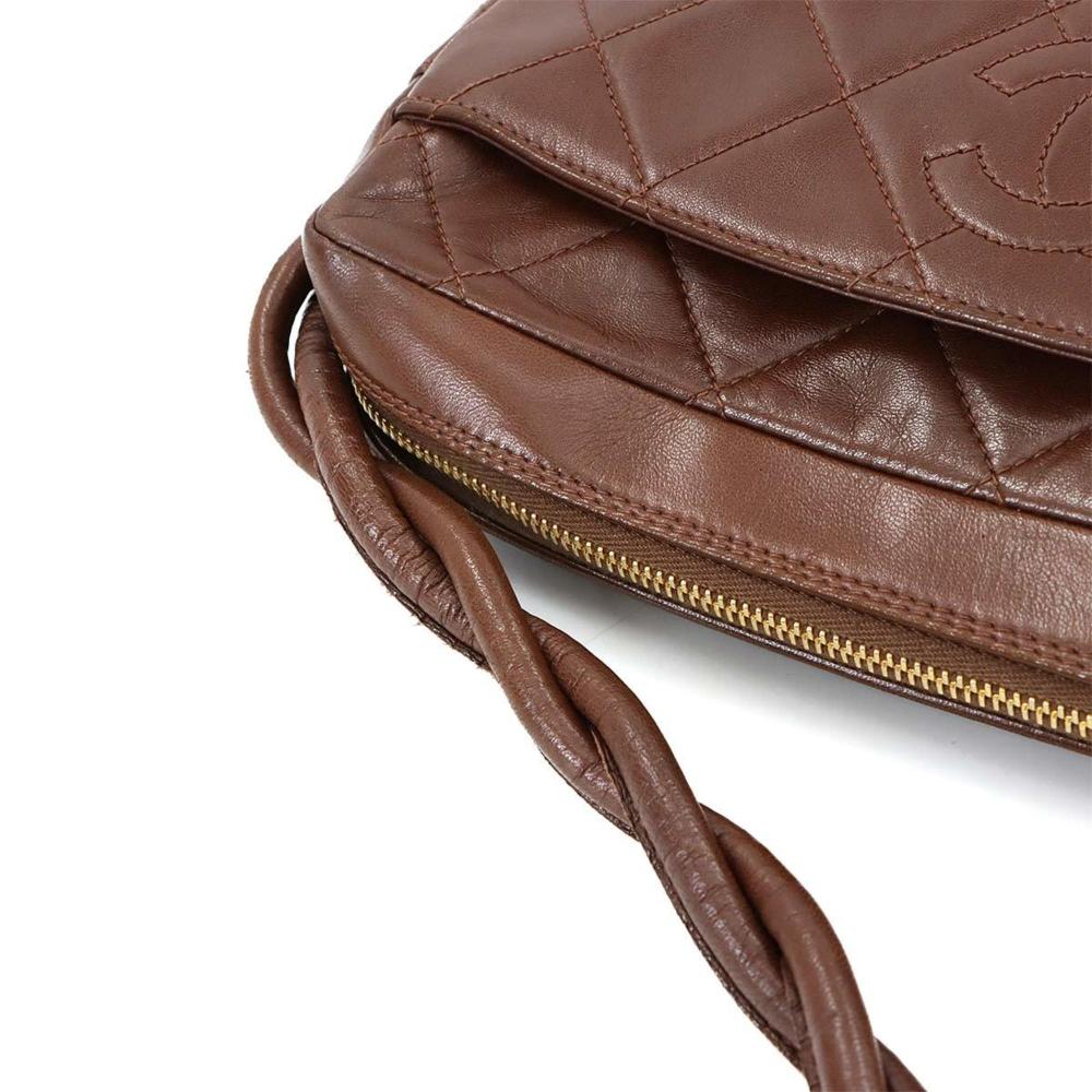 Brown Leather Chanel Shoulder Bag