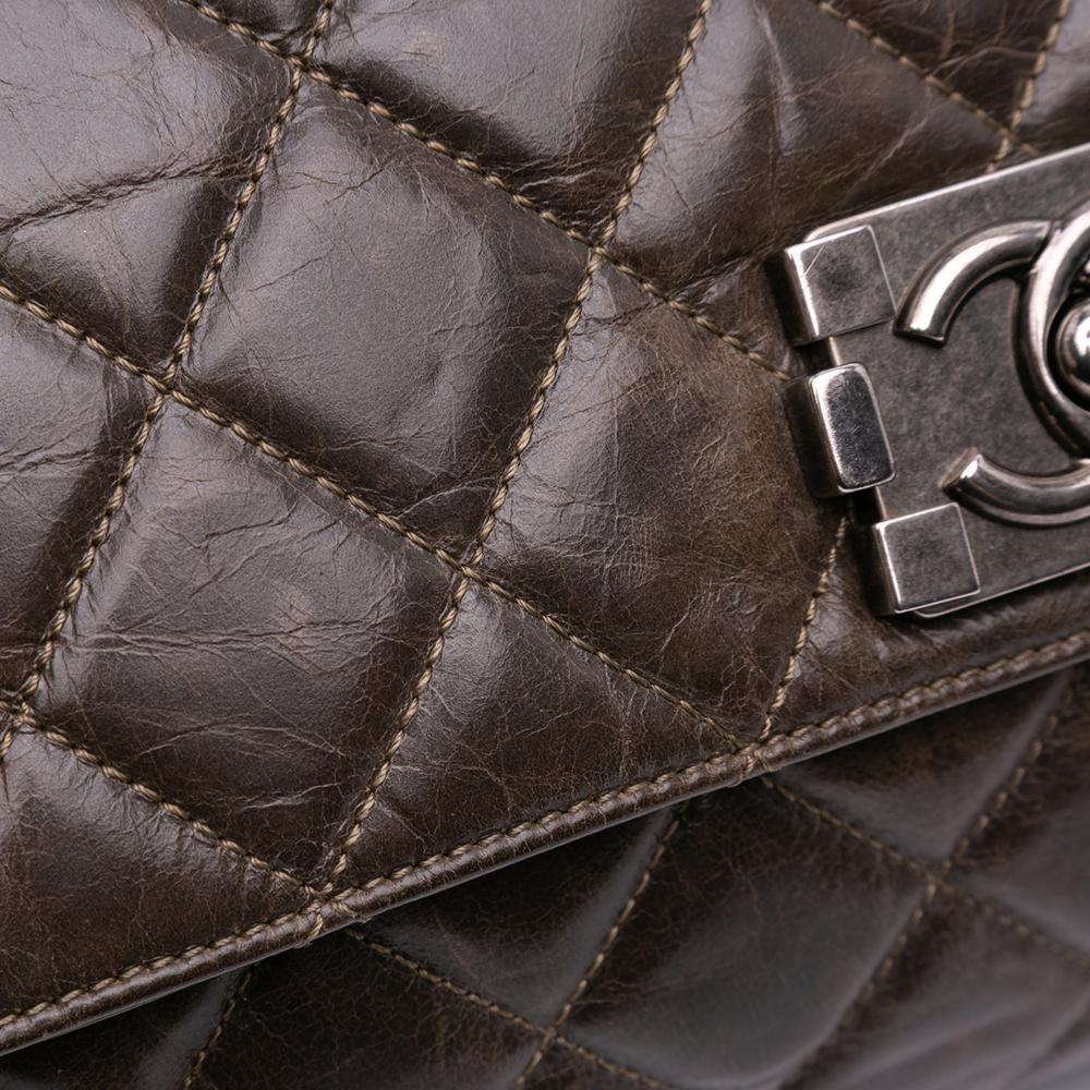 Brown Leather Chanel Flap Bag