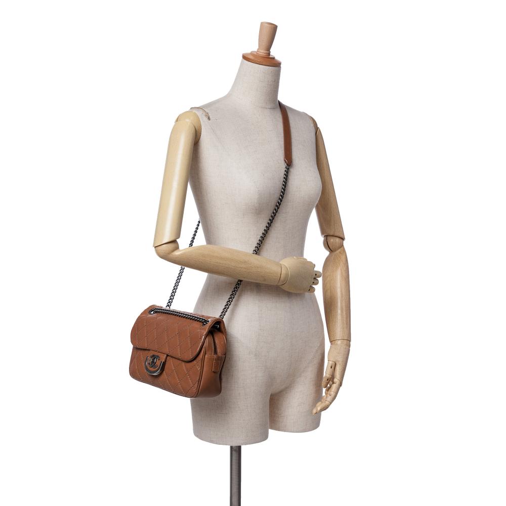Brown Leather Chanel Flap Bag