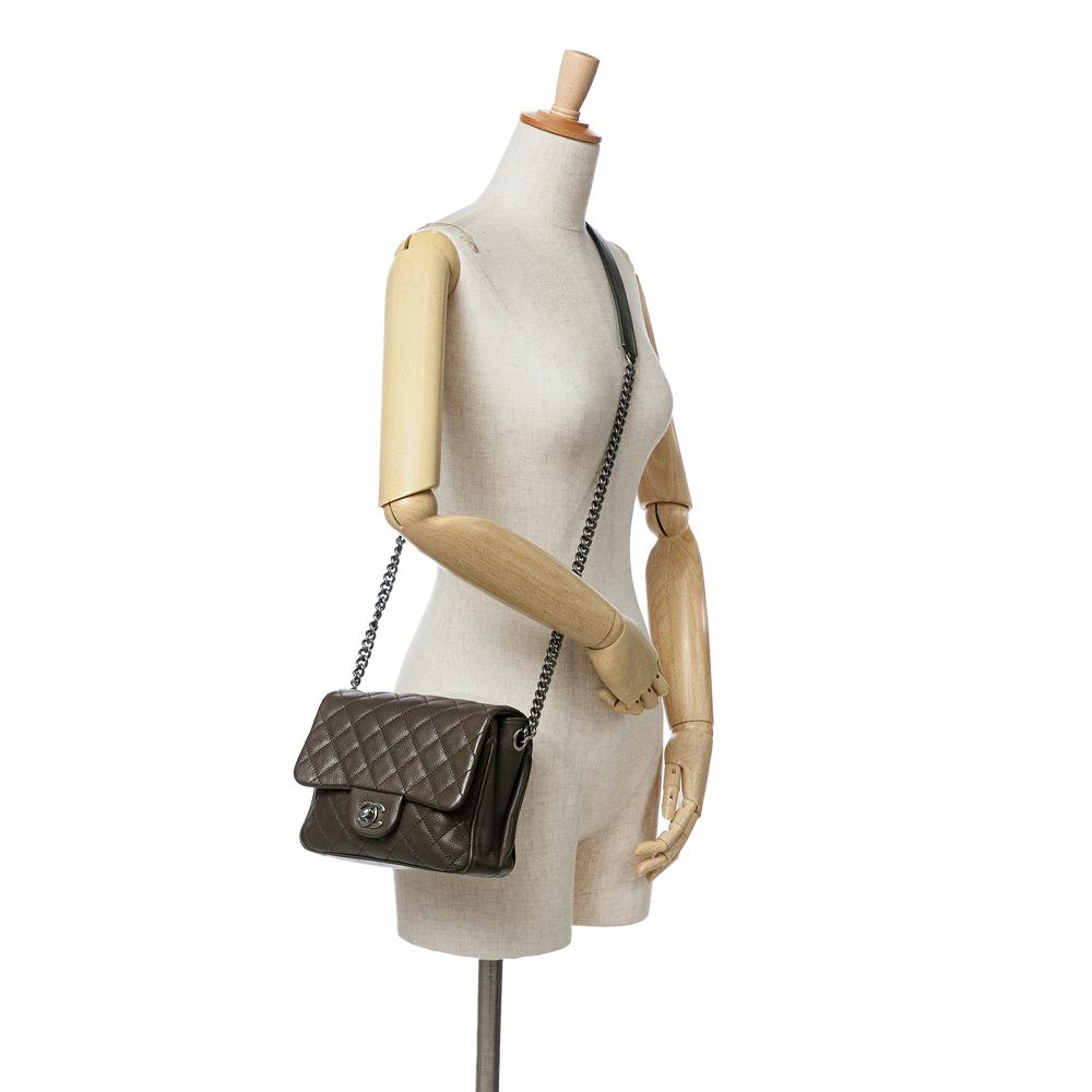 Brown Leather Chanel Flap Bag