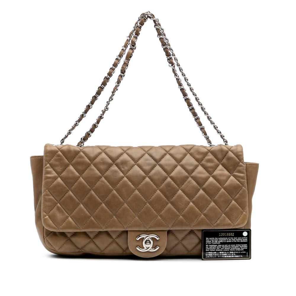 Brown Leather Chanel Flap Bag