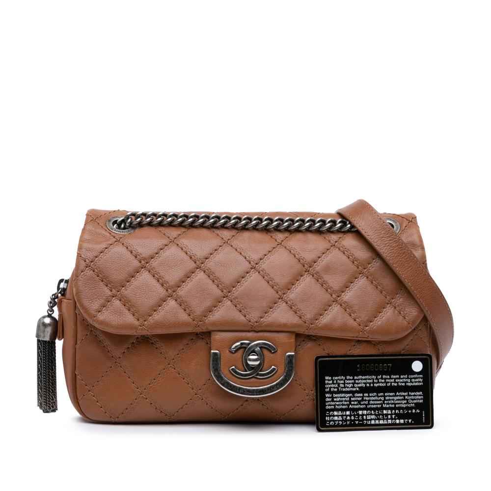 Brown Leather Chanel Flap Bag