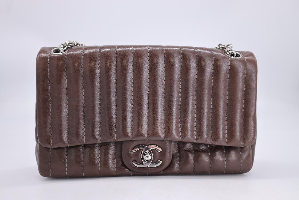 Brown Leather Chanel Flap Bag
