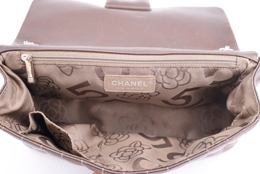 Brown Leather Chanel Flap Bag