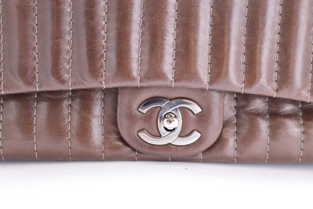 Brown Leather Chanel Flap Bag