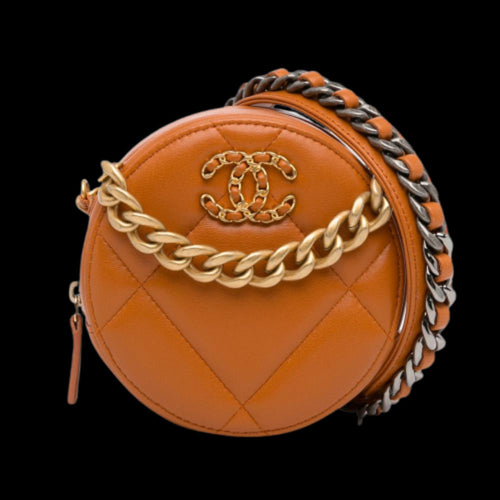 Brown Leather Chanel Crossbody Bag
