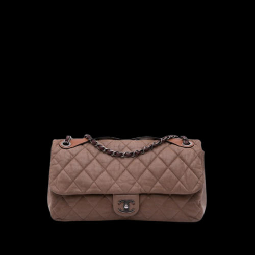 Brown Leather Chanel Flap Bag