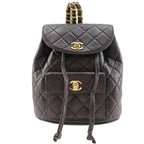 Brown Leather Chanel Backpack