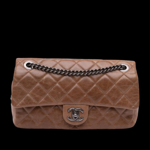 Brown Leather Chanel Flap Bag