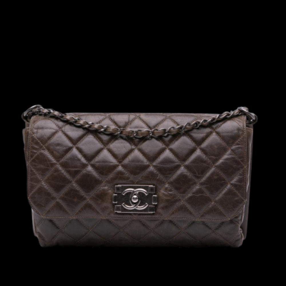 Brown Leather Chanel Flap Bag