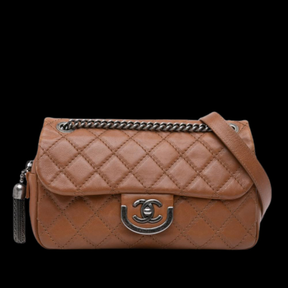 Brown Leather Chanel Flap Bag