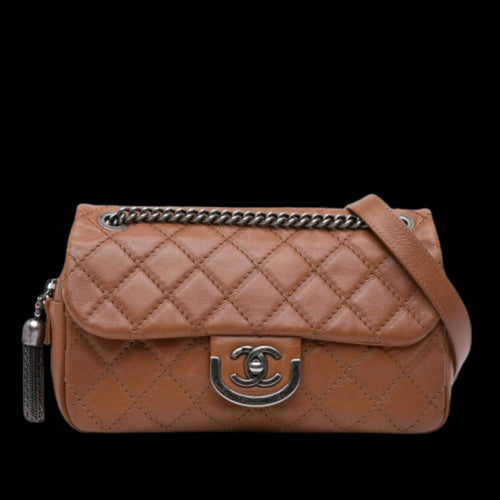 Brown Leather Chanel Flap Bag